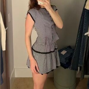 Reformation Valetta Two Piece In Remy Check, brand new, without tags, No flaws.